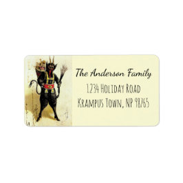 Wicked Krampus Enge Demon Kerstmis Etiket