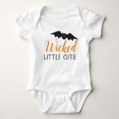 Wicked Little Cutie Schattigee vleermuis zwart en Romper (Voorkant)