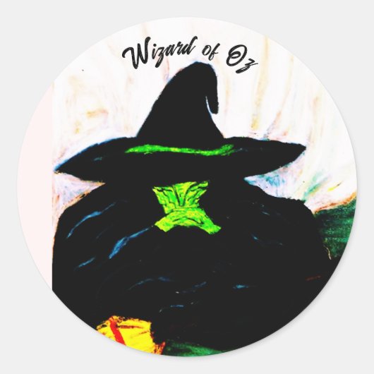 WICKED MELTING WITCH RONDE STICKER (Voorkant)