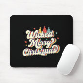 Wicked Merry Christmas Retro Groovy New England Xm Muismat (Met muis)