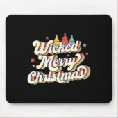 Wicked Merry Christmas Retro Groovy New England Xm Muismat (Voorkant)