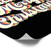 Wicked Merry Christmas Retro Groovy New England Xm Poster (Hoek)