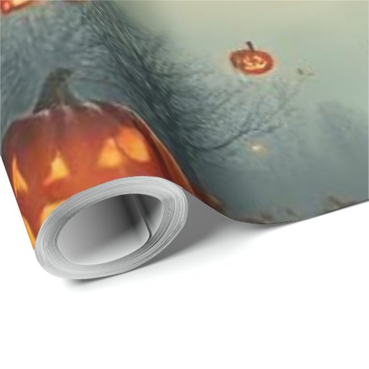 Wicked Mystical Witch Flying Over Full Moon 🌕 Cadeaupapier (Rol Hoek)