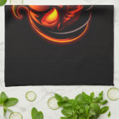 Wicked Neon Pumpkin Halloween Kitchen Towel Theedoek (Gevouwen)