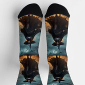 Wicked Night: Enge Halloween-heks en haar vleermui Sokken (Top)