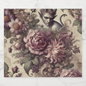 Wicked Plum Petals – Gothic Floral Design Bier Etiket (Enkel label)