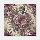 Wicked Plum Petals – Gothic Floral Design Magneet (Voorkant)