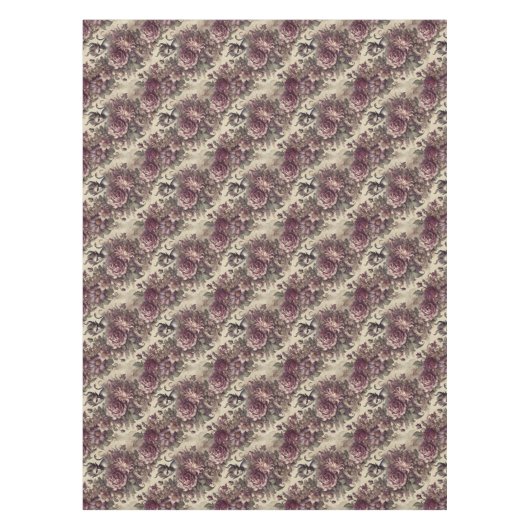 Wicked Plum Petals - Gothic Medium Pattern Tafelkleed (Voorkant)
