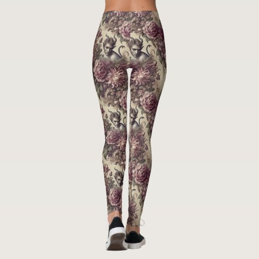 Wicked Plum Petals – Gothic Victoriaans Leggings (Achterkant)