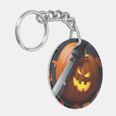 Wicked Pumpkin - Funny Message Sleutelhanger (Voorkant Links)