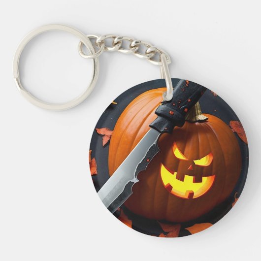 Wicked Pumpkin - Funny Message Sleutelhanger (Voorkant)