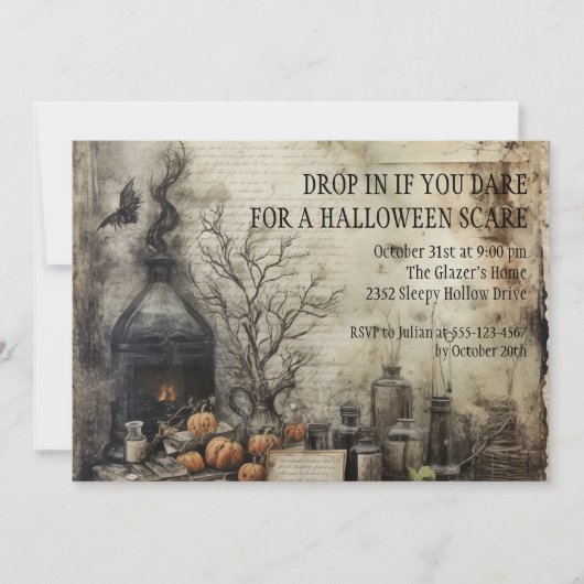 Wicked Pumpkins Potion  Halloween Gotisch Kaart (Voorkant)