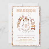 Wicked schattig groovy geest halloween verjaardag kaart (Voorkant)