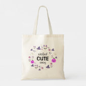 Wicked schattig spook modern monogram halloween tote bag (Achterkant)
