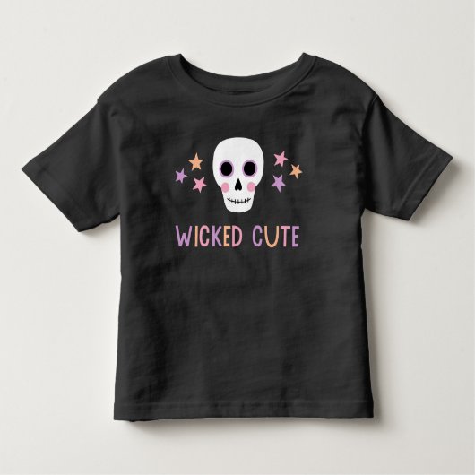Wicked Schattige Pastel schedel en sterren Hallowe Kinder Shirts (Voorkant)