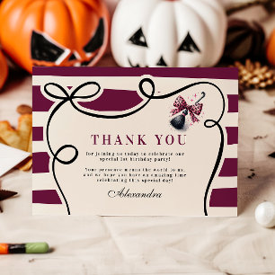Wicked Schattige & Turning One Girl Halloween 1e G Bedankkaart