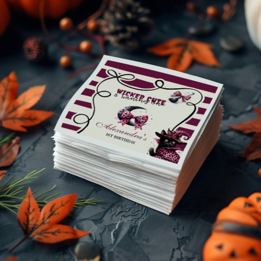 Wicked Schattige & Turning One Girl Halloween 1e G Servet