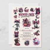 Wicked Schattige & Turning One Girl Halloween Verj Kaart (Voorkant)