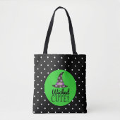 Wicked Schattige Zwart en Groen Halloween Tas (Voorkant)