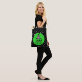 Wicked Schattige Zwart en Groen Halloween Tas (Op model)