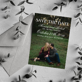 Wicked Script Overlay Gothic Wedding Save The Date