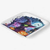 Wicked Spooky Schattigee Heks Halloween Paper Bord (Gebogen)