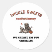 - Wicked Sweets Ronde Verpakking Sticker (Voorkant)