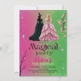 Wicked themed Elphaba & Glinda Birthday  Kaart