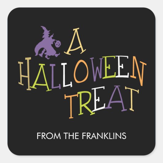 Wicked Treat Halloween Gift Label Stickers (Voorkant)
