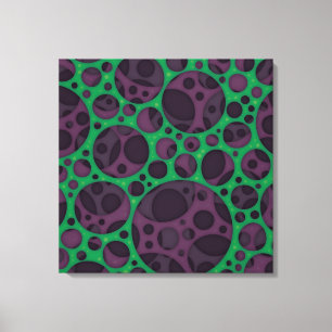 Wicked Trippy Abstracte slijmgaten ontwerppatroon Canvas Afdruk