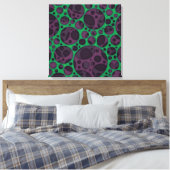 Wicked Trippy Abstracte slijmgaten ontwerppatroon Canvas Afdruk (Insitu (Slaapkamer))