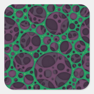Wicked Trippy Abstracte slijmgaten ontwerppatroon Vierkante Sticker