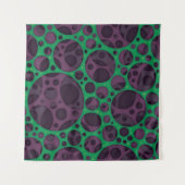 Wicked Trippy Abstracte slijmgaten ontwerppatroon Wandkleed (Voorkant (horizontaal))