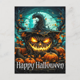 Wicked verlichtend Gelukkig Halloween pompoen Briefkaart