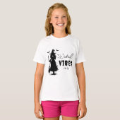 Wicked Vibes Only beroemd gemaakt door Halloween B T-shirt (Voorkant volledig)