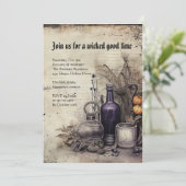 Wicked Victoriaans Potion  Halloween Gotisch Kaart (Staand voorkant)