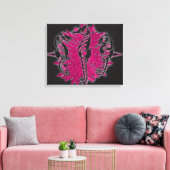 Wicked Waters Zeepaardjes op Roze Zeewier Canvas Afdruk (Insitu (Woonkamer))