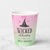 Wicked Witch Birthday Party Paper cup Papieren Bekers (Voorkant)