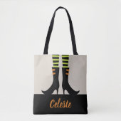 Wicked Witch Boots Monogrammed Trick or treat Tote Bag (Voorkant)