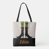 Wicked Witch Boots Monogrammed Trick or treat Tote Bag (Achterkant)