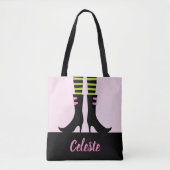 Wicked Witch Boots Monogrammed Trick or treat Tote Bag (Voorkant)