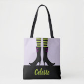 Wicked Witch Boots Monogrammed Trick or treat Tote Bag (Voorkant)