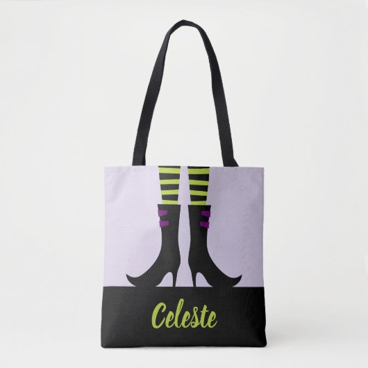 Wicked Witch Boots Monogrammed Trick or treat Tote Bag (Voorkant)