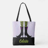 Wicked Witch Boots Monogrammed Trick or treat Tote Bag (Achterkant)