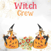 Wicked Witch Crew Halloween Sinaasappel Jack O lan Sticker (Voorkant)