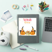 Wicked Witch Crew Halloween Sinaasappel Jack O lan Sticker (iPad Cover)