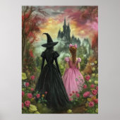 Wicked Witch & Dorothy Digitale Kunst - Tovenaar v Poster (Voorkant)