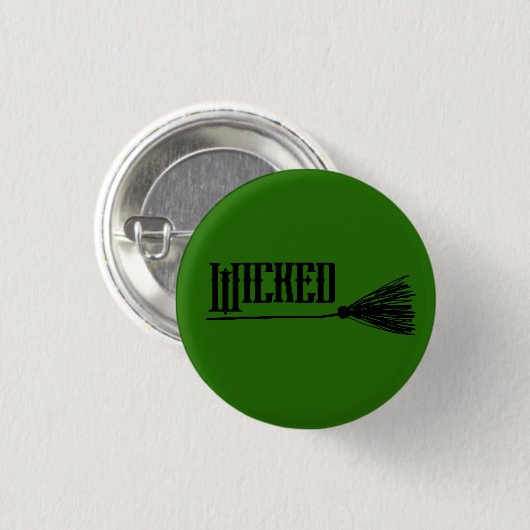 Wicked Witch Gepersonaliseerde Broomstick pin Ronde Button 3,2 Cm (Voorkant /achterkant)