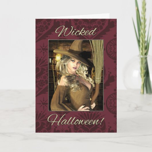 Wicked Witch Halloween Kaart (Voorkant)