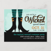 Wicked Witch Halloween Kostuum Party Uitnodiging (Voorkant)